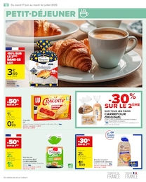 Prix et réduction Pain dans le prospectus Carrefour en cours Offre Pain dans le catalogue Carrefour du moment à la page 18