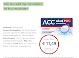 ACC akut 600 mg Hustenlöser von Hexal im aktuellen LINDA Partnerapotheke Prospekt für 11,49 €