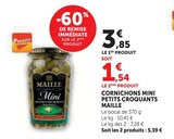 Cornichons Mini Petits Croquants - Maille - Super U à Malakoff Cornichons Mini Petits Croquants - Maille en promo chez Super U Malakoff à 1,54 €