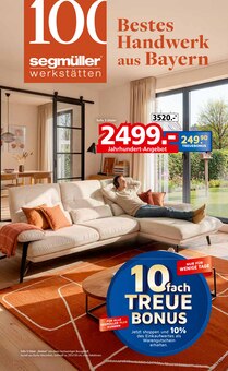Couch im Segmüller Prospekt "100 Jahre Segmüller Werkstätten" mit 20 Seiten (Frankfurt (Main))