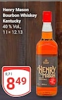 Bourbon Whiskey im Angebot bei GLOBUS in Bruchsal Bourbon Whiskey Angebote von Henry Mason bei GLOBUS Bruchsal für 8,49 €