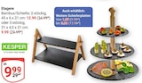 Etagere Bambus/Schiefer 2-stöckig Angebote von Kesper bei GLOBUS Hürth für 1,99 €
