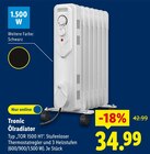 Ölradiator im Angebot bei Lidl in Norderstedt Ölradiator Angebote von Tronic bei Lidl Norderstedt für 34,99 €