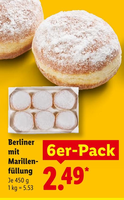 Berliner mit Marillenfüllung