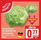 Eisbergsalat von GUT&GÜNSTIG für 0,77 € bei EDEKA im Angebot Eisbergsalat von GUT&GÜNSTIG im aktuellen EDEKA Prospekt