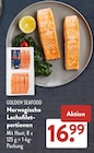 Norwegische Lachsfilet-Portionen von Golden Seafood im aktuellen ALDI SÜD Prospekt für 16,99 €