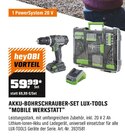 Aktuelles Akku-Bohrschrauber-Set "Mobile Werkstatt" Angebot bei OBI in Mönchengladbach ab 59,99 €