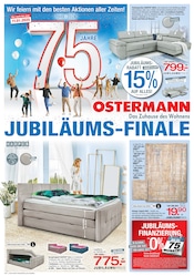 Aktueller Ostermann Möbel & Einrichtung Prospekt in Wülfrath und Umgebung, "75 Jahre OSTERMANN - JUBILÄUMS-FINALE" mit 12 Seiten, 04.01.2025 - 10.01.2025