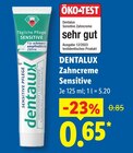 Zahncreme Sensitive von Dentalux im aktuellen Lidl Prospekt für 0,65 €