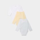 La Halle Brignoles - Promo Lot 3 bodies croisés manches longues jaune clair bébé Promo Lot 3 bodies croisés manches longues jaune clair bébé à 9,99 € dans le catalogue La Halle à Brignoles
