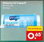 Müllbeutel mit Tragegriff Angebote von Priva bei Netto Marken-Discount Singen für 0,65 €