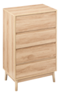 Commode 4 tiroirs abana - La Foir’Fouille à Bordeaux Commode 4 tiroirs abana en promo chez La Foir’Fouille Bordeaux à 49,99 €