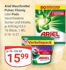 Aktuelle Ariel Angebote bei GLOBUS in Oberhausen Aktuelles Waschmittel Pulver Angebot bei GLOBUS in Oberhausen ab 15,99 €