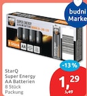 Aktuelles Super Energy AA Batterien Angebot bei budni in Hamburg ab 1,29 €