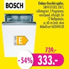 Aktuelle Geschirrspüler Angebote bei SB Möbel Boss in Chemnitz Aktuelles Einbau-Geschirrspüler SMV41D10EU Angebot bei SB Möbel Boss in Chemnitz ab 333,00 €