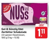 Edel Zartbitter Schokolade Angebote von Gut & Günstig bei E center Rottenburg für 1,11 €