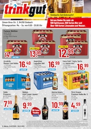 Getränkemarkt Prospekt von Trinkgut in Triftern Aktueller Trinkgut Getränkemärkte Prospekt für Triftern: Simbachs Getränkmarkt! mit 4} Seiten, 24.03.2025 - 29.03.2025