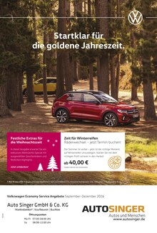 Volkswagen Prospekt der KW 36 "Herbst im Kopf. Sicherheit im Auto." Aktueller Volkswagen Prospekt "Herbst im Kopf. Sicherheit im Auto." Seite 1 von 1 Seiten