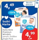 Premium Windeln im Angebot bei budni in Hamburg Premium Windeln Angebote von Hallo Welt bei budni Hamburg für 4,49 €