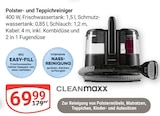 Polster- und Teppichreiniger im Angebot bei GLOBUS in Gera Polster- und Teppichreiniger Angebote von CLEANmaxx bei GLOBUS Gera für 69,99 €