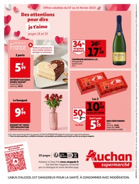 Prix et réduction Champagne dans le prospectus Auchan Supermarché en cours Offre Champagne dans le catalogue Auchan Supermarché du moment à la page 20