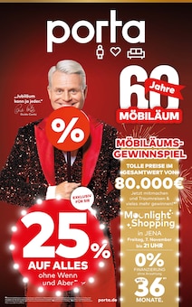 Aktueller porta Möbel Prospekt (Jena) porta Möbel Prospekt "60 JAHRE MÖBILÄUM" mit Seiten (Jena)