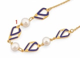 Promo collier laque et perles de culture, 42 cm, or jaune 1,71 g à 239,00 € dans le catalogue E.Leclerc à Rennes