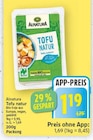Tofu natur von Alnatura für 1,19 € bei E center im Angebot Tofu natur von Alnatura im aktuellen E center Prospekt