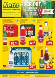Netto Marken-Discount Prospekt für Bad Düben mit 2 Seiten Netto Marken-Discount Prospekt für Bad Düben: DER ORT, AN DEM REGIONALE BRAUEREIEN UND BRUNNEN UNSERE PARTNER SIND, 2 Seiten, 26.09.2022 - 01.10.2022