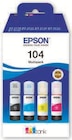 Pack 4 bouteilles d'encre ecotank - EPSON - Hyper U à Angers Pack 4 bouteilles d'encre ecotank - EPSON en promo chez Hyper U Angers à 39,99 €