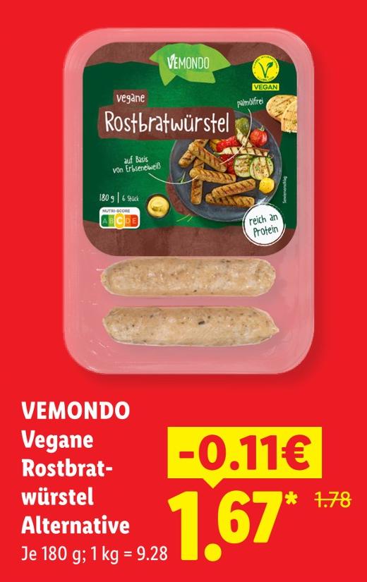 Vegane Rostbratwürstel Alternative