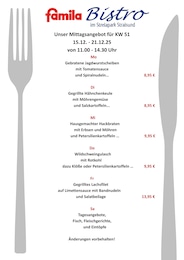 Supermarkt Prospekt von famila Nordost Stralsund famila Nordost Prospekt: "Aktuelle Angebote", 1 Seite, 15.12.2025 - 20.12.2025