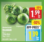 Rosenkohl für 1,39 € bei EDEKA im Angebot Rosenkohl im aktuellen EDEKA Prospekt