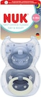 Schnuller First Choice Classic Day & Night, blau, 6-18 Monate von NUK für 4,95 € bei dm-drogerie markt im Angebot Schnuller First Choice Classic Day & Night, blau, 6-18 Monate von NUK im aktuellen dm-drogerie markt Prospekt