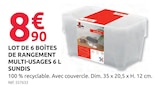 Promo Lot de 6 boîtes de rangement multi-usages 6 l à 8,90 € dans le catalogue Mr.Bricolage à Auxerre