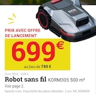 Espace Emeraude Savigné - Promo Robot sans fil KDRM305 500 m² Promo Robot sans fil KDRM305 500 m² à 699,00 € dans le catalogue Espace Emeraude à Savigné