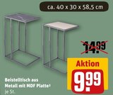 Beistelltisch aus Metall mit MDF Platte im aktuellen REWE Prospekt