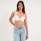 Soutien-gorge corbeille microfibre blanc femme en promo chez La Halle Amiens à 10,99 €