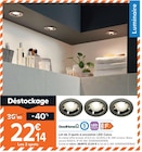 Lot de 3 spots à encastrer LED Caius - GoodHome dans le catalogue Castorama