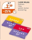 I LOVE MILKA Pralinen Angebote bei Müller Kamp-Lintfort für 2,59 €