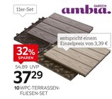 WPC-Terrassenfliesen-Set Angebote von Ambia Garden bei XXXLutz Möbelhäuser Hamburg für 37,29 €