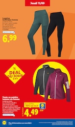 Prix et réduction Legging dans le prospectus Lidl en cours Offre Legging dans le catalogue Lidl du moment à la page 50