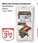 Premium Hundesnack im Angebot bei GLOBUS in Kempen Premium Hundesnack Angebote von Wild & Fein bei GLOBUS Kempen für 3,99 €