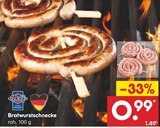 Bratwurstschnecke bei Netto Marken-Discount im Prospekt "" für 0,99 €