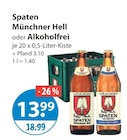 Münchner Hell im Angebot bei V-Markt in Memmingen Münchner Hell Angebote von Spaten bei V-Markt Memmingen für 13,99 €