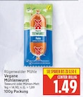 Vegane Mühlenwurst von Rügenwalder Mühle im aktuellen E center Prospekt