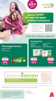 Aktueller mea - meine apotheke Prospekt (Stolberg (Rheinland, Kupferstadt), 4 Seiten zum blättern mea - meine apotheke Prospekt Unsere September-Angebote mit 4 Seiten