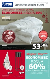 Catalogue Jysk à Tourville-la-Rivière, avec 16 pages Prospectus Jysk à Tourville-la-Rivière, "Offres exceptionnelles de Noël économisez jusqu’à 50%", 16 pages, 08/11/2022 - 05/12/2022