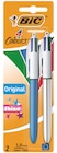 2 stylos-bille 4 couleurs - BIC dans le catalogue Intermarché