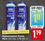 EDEKA - Frische Milch 1,5% Fett Angebot im Prospekt Frische Milch 1,5% Fett bei EDEKA im Prospekt "" für 1,11 €